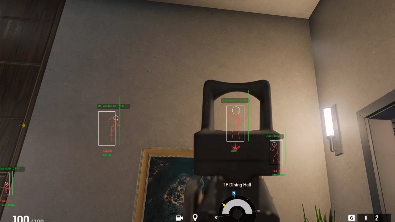 نمایش Player ESP و هدف‌گیری در Rainbow Six Siege